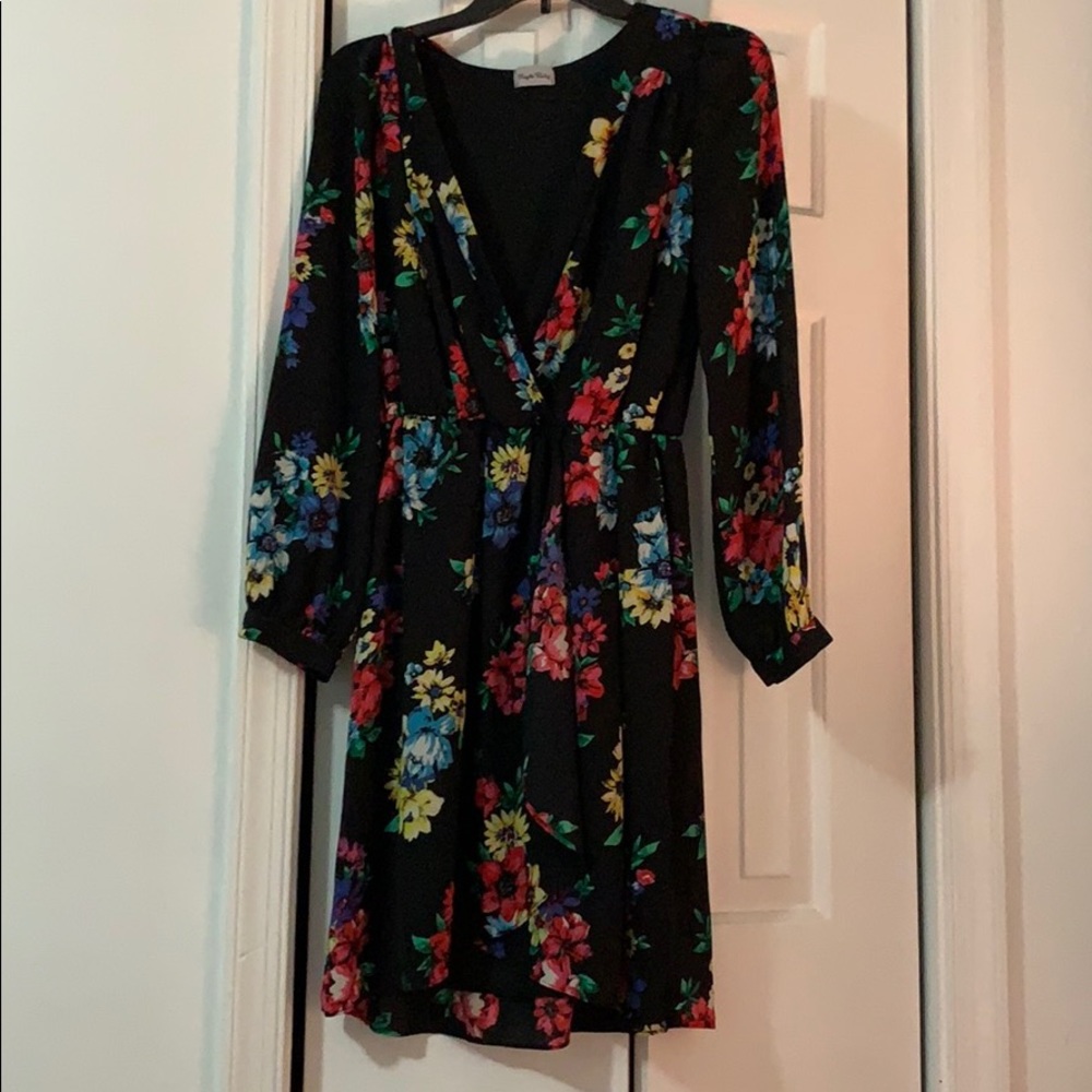 Black floral dress
